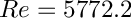 $ Re = 5772.2 $